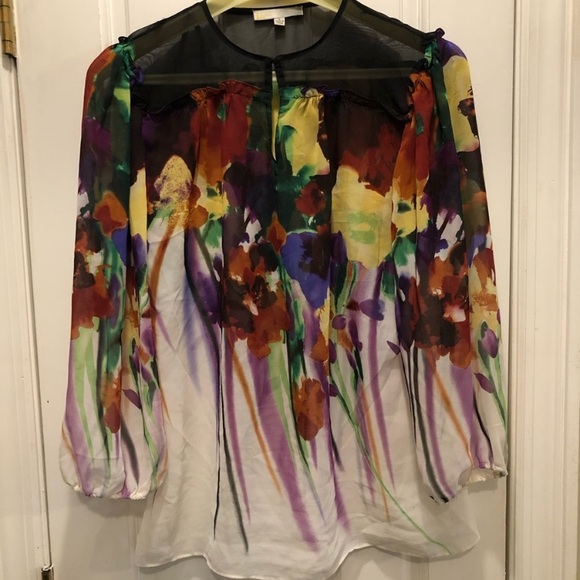 Lir Tops - Lie Sheer Floral Blouse